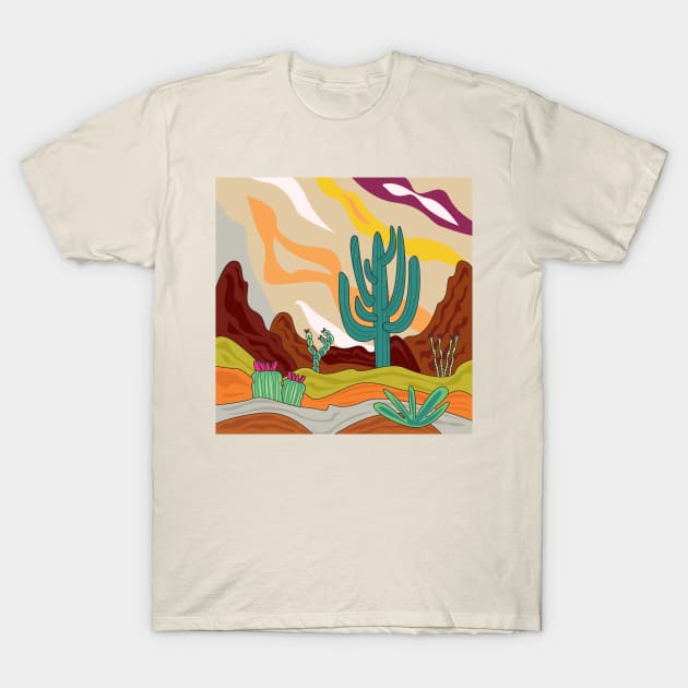 Arizona desert, desert climate, cactus lovers gift T-Shirt by WorldOfMine